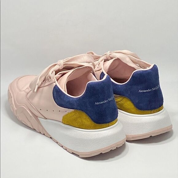 Alexander McQueen Multi Court Colorblock Leather Sneakers size 37 - Picture 9 of 11